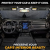 Jeep Windshield Sunshade | Protects Sun Visor from UV and Heat Protection | Fits for Wrangler, Gladiator, and Rubicon Models | Keeps Your Car Cool and Comfort | X-Small (60" x 21")