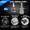 FAHREN H1 Fog Bulbs, 28000LM Brightness 1:1 Mini Size No Adapter Needed Plug & Play, 6500k White with 16 CSP Chips, Canbus Ready Non-Polarity H1 Light Bulb with Turbo Fan, IP68 Waterproof Pack of 2