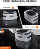 HOTOR Car Trash Can with Lid and Storage Pockets - 100% Leak-Proof Organizer, Waterproof Garbage Can, Multipurpose Trash Bin for Car, 2 Gallons, Black