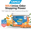 Camco TST MAX RV Toilet Treatment Drop-INs - Control Unwanted Odors & Break Down Waste and Tissue - Safe Septic Tank Treatment - Orange Scent, 30-Pack (41183)