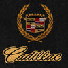 Lloyd Luxe Front Mats for '67-68 Calais W/Cadillac Crest 2 Gold W/Black on Gold