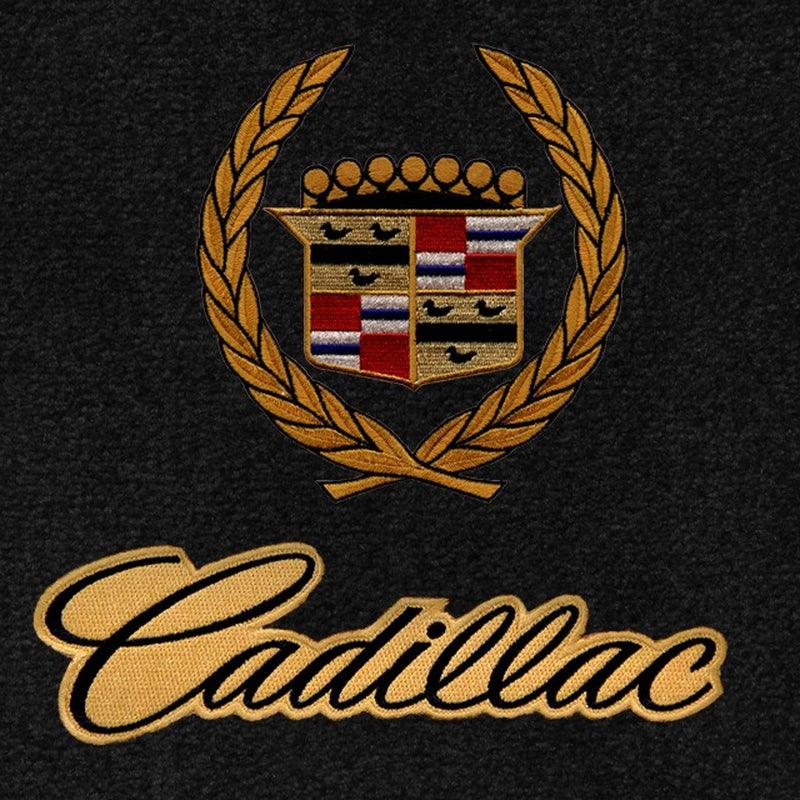 Lloyd Luxe Front Mats for '67-68 Calais W/Cadillac Crest 2 Gold W/Black on Gold