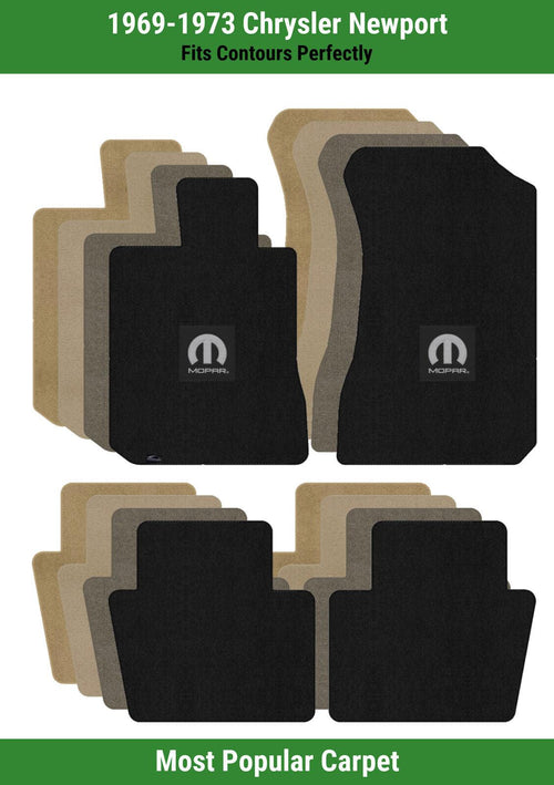 Lloyd Ultimat Front & Rear Mats for '69-73 Chrysler Newport W/Black M-Mopar