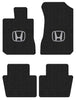 Lloyd Luxe Front & Rear Mats for '86-87 Honda Accord W/Silver on Black Honda H