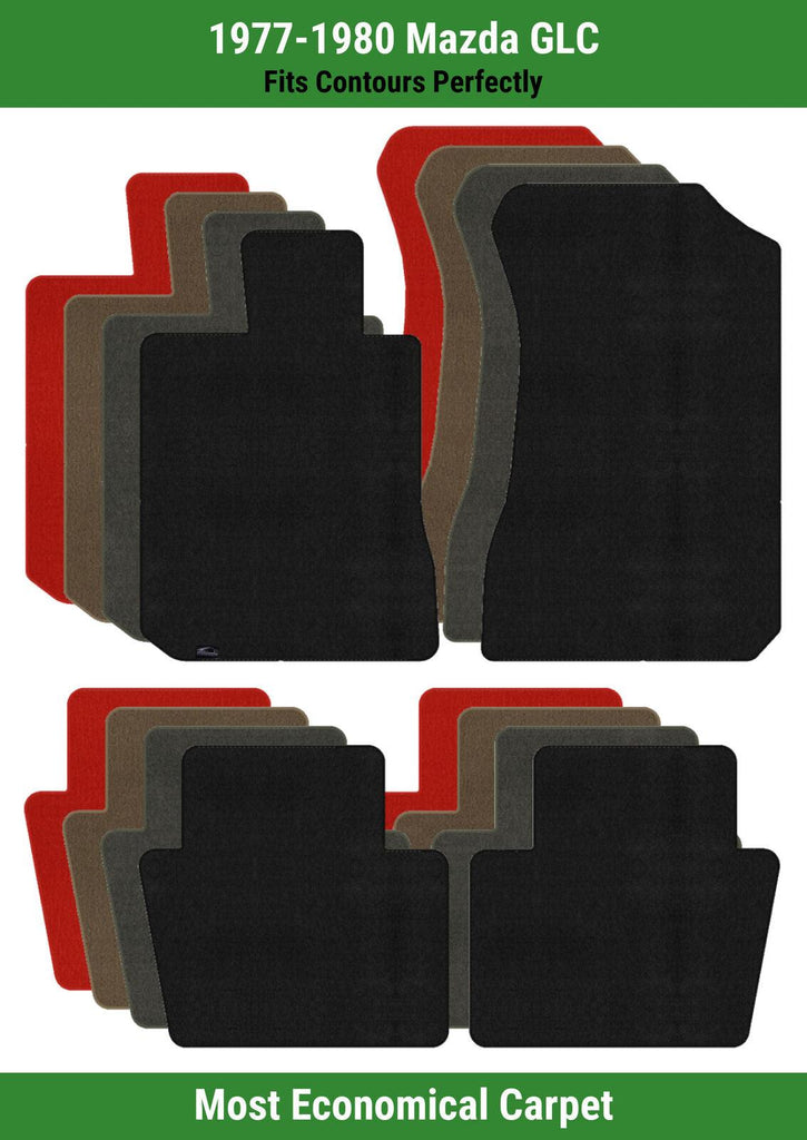 Lloyd Velourtex Front & Rear Row Carpet Mats for 1977-1980 Mazda GLC