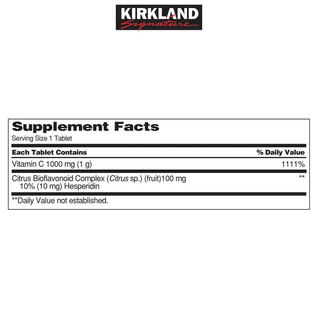 Kirkland Signature Vitamin C 1000 Mg 500 Tablets Exp. 09/2026