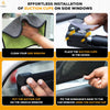 EcoNour Car Side Window Sun Shade (2 Pack) | Retractable Roller Sunshade for Kids | Baby Car Window Shades for UV and Sun Glare Protection | Baby Travel Accessories (15"x17")