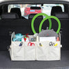 Car Trunk Organizer Car Storage Organizer Collapsible Multi Compartment Car Organizer Adjustable Straps for SUV(Beige)