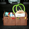 Car Trunk Organizer Car Storage Organizer Collapsible Multi Compartment Car Organizer Adjustable Straps for SUV(Beige)