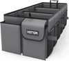 HOTOR Trunk Organizer - Car Organizer, Foldable Trunk organizer for SUVs & Sedans, Sturdy Car Organization for Car Accessories, Tools, Sundries, Black, 2 Compartments, 21.3"×12.6"×10.6"