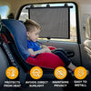 EcoNour Car Side Window Sun Shade (2 Pack) | Retractable Roller Sunshade for Kids | Baby Car Window Shades for UV and Sun Glare Protection | Baby Travel Accessories (15"x17")