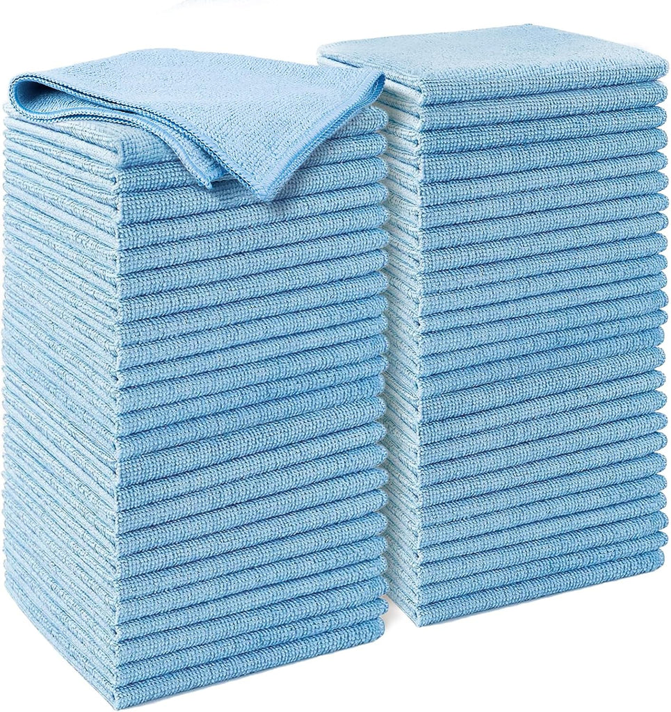 AIDEA Microfiber Cleaning Cloth, 50PK, Microfiber Towels for Cars, Premium All Purpose Car Cloths, Dusting Cloth Cleaning Rags, Absorbent Towels for SUVs, House, Kitchen, Window, 12"×12"