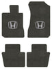 Lloyd Velourtex Front & Rear Mats for '82-83 Accord W/Silver on Black Honda H