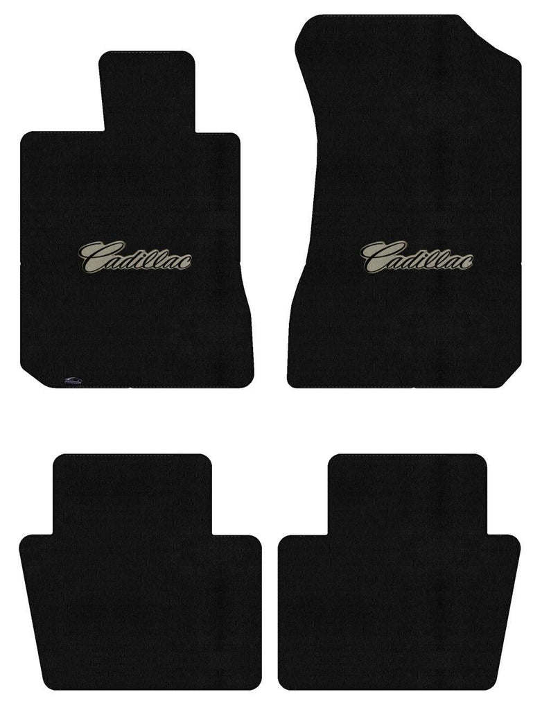 Lloyd Velourtex Front & Rear Mats for '74-76 Calais W/Black on Tan Cadillac
