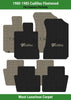 Lloyd Luxe Front & Rear Mats for '80-85 Fleetwood W/Black on Tan Cadillac