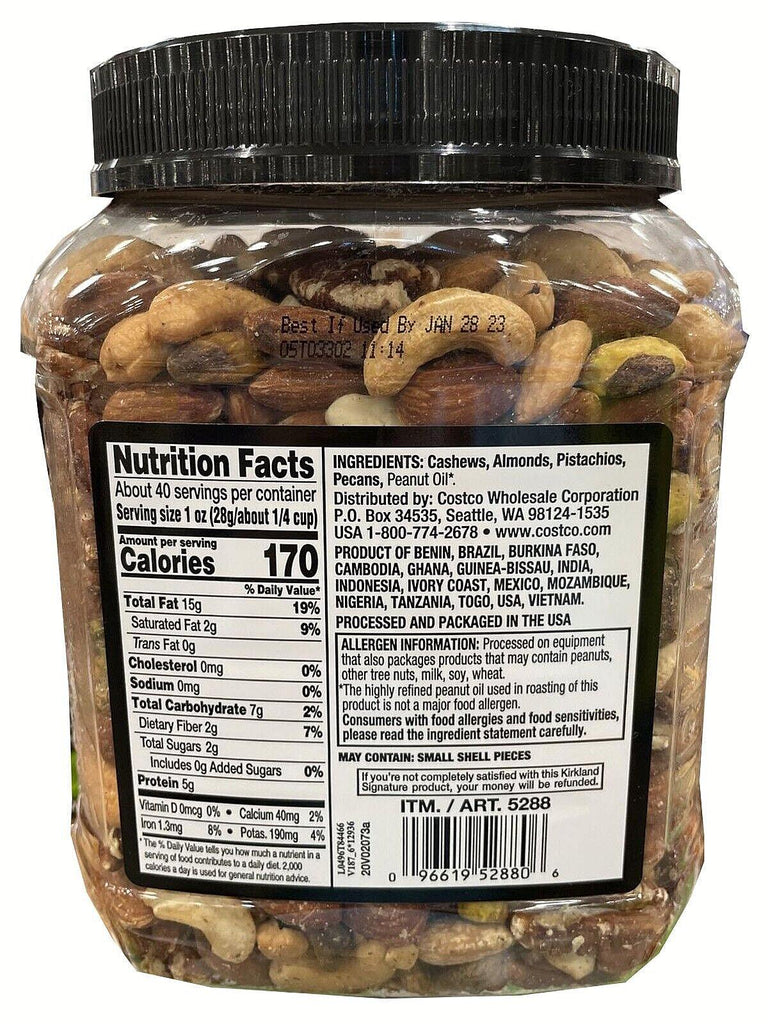 🔥 Kirkland Unsalted Extra Fancy Mixed Nuts, 2.5 Lbs. 🔥 Cashews, Almond, & +