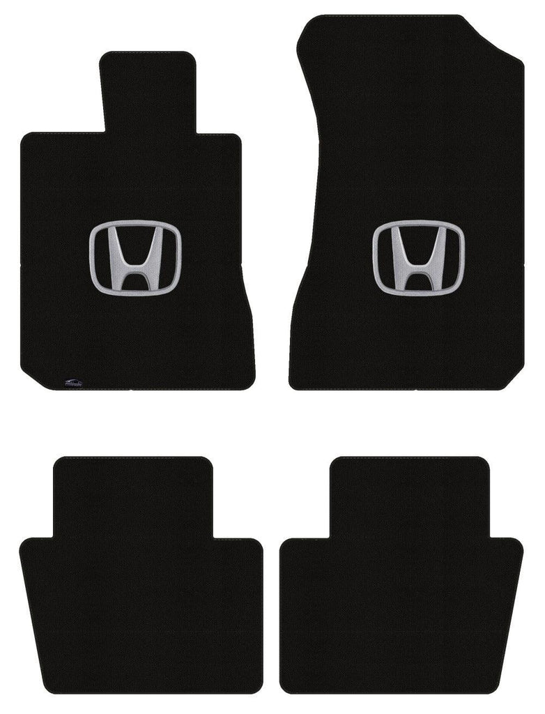 Lloyd Loop Front & Rear Mats for '84-85 Accord W/Silver on Black Honda H