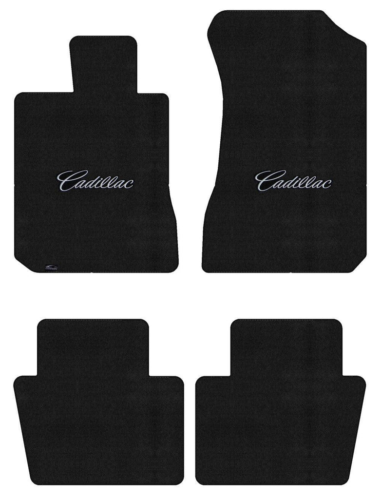 Lloyd Velourtex Front & Rear Mats for '71-73 Calais W/Silver on Black Cadillac
