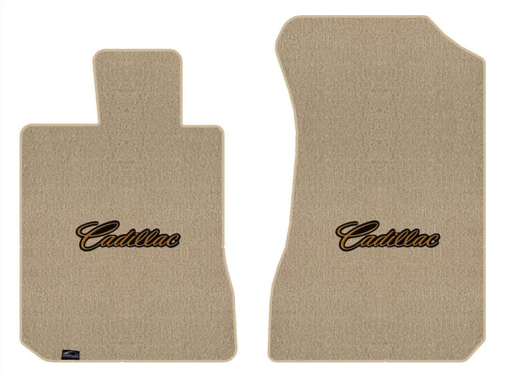 Lloyd Velourtex Front Mats for '69-70 Cadillac Calais W/Gold on Black Cadillac