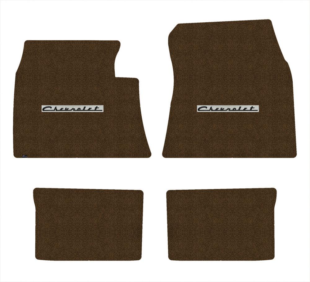 Lloyd Luxe Front & Rear Mats for '59-60 Chevy Impala W/Black on Silver Chevy