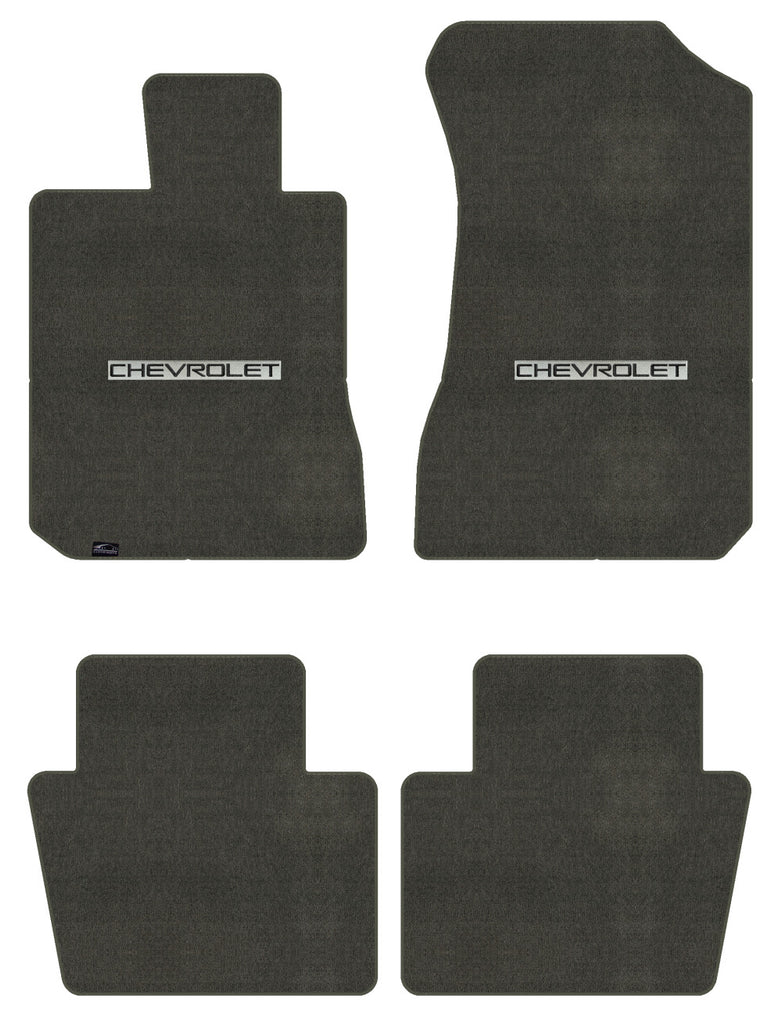 Lloyd Velourtex Front & Rear Mats for '99-04 Tracker W/Chevy Black on Silver