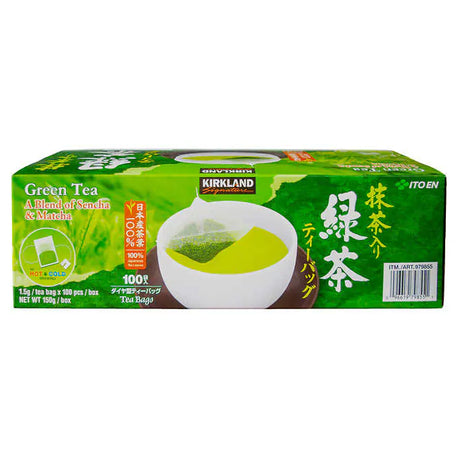 Kirkland Signature Ito En Matcha Blend, 100% Japanese Green Tea Leaves, 100 T...