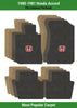 Lloyd Ultimat Front & Rear Mats for '80-81 Honda Accord W/Red on Black Honda H