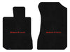 Lloyd Ultimat Front Carpet Mats for '06-08 Pontiac G6 W/Red on Black Pontiac