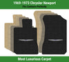 Lloyd Luxe Front Carpet Mats for '69-73 Chrysler Newport W/Chrysler Wings Logo