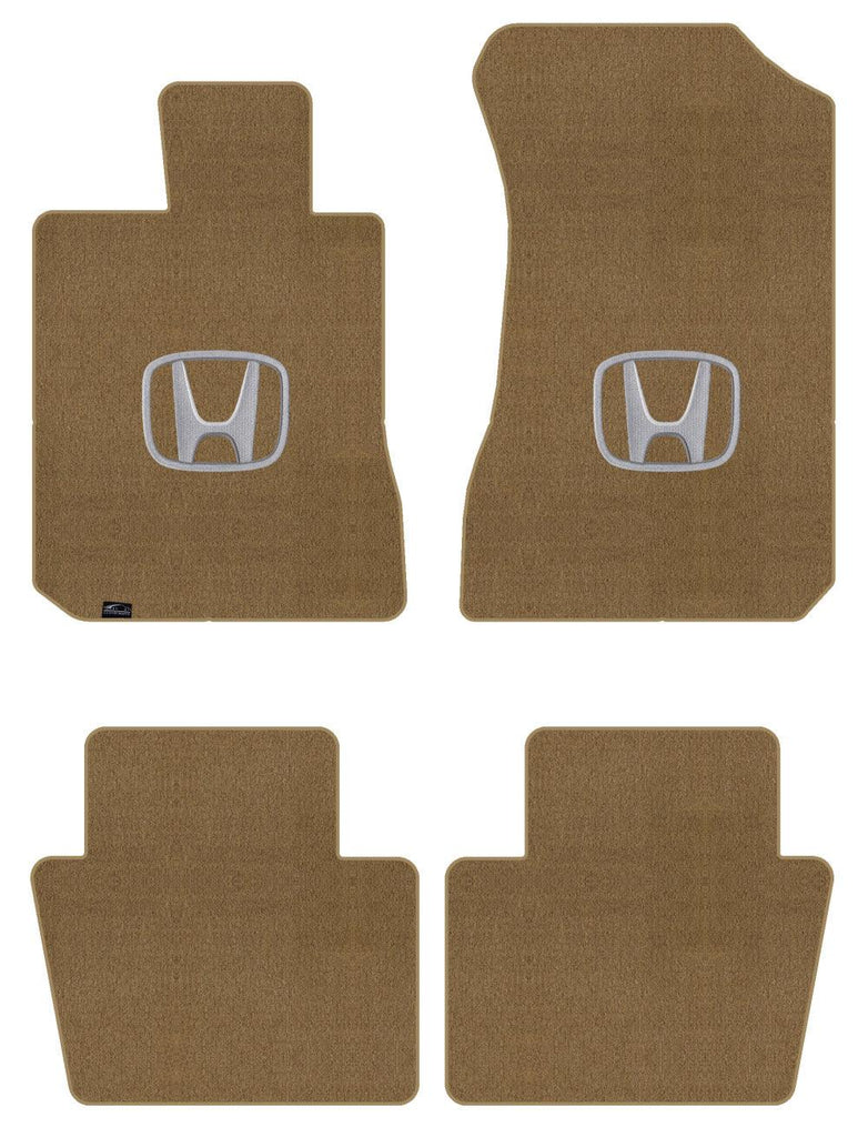 Lloyd Velourtex Front & Rear Mats for '82-83 Accord W/Silver on Black Honda H