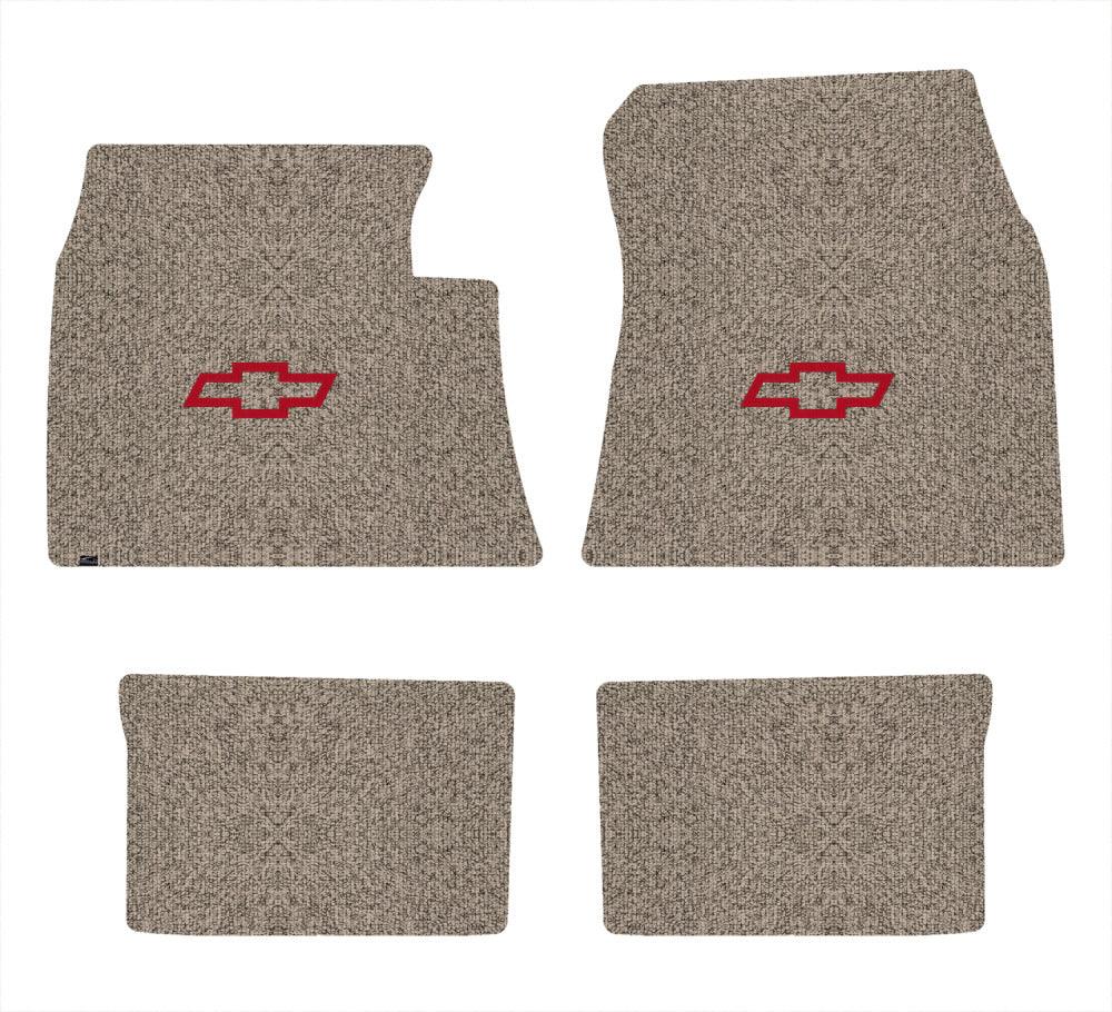 Lloyd Berber Front & Rear Mats for '59-60 Bel Air W/Red Chevy Outline Bowtie