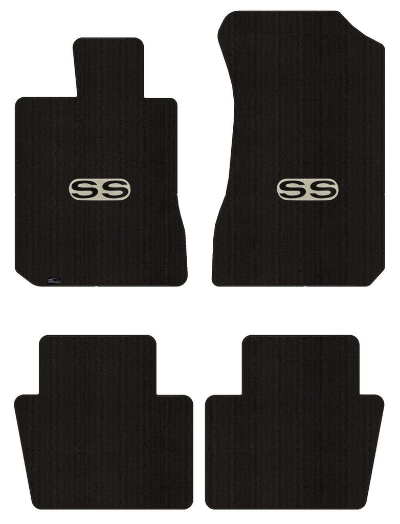 Lloyd Berber Front & Rear Mats for '73-77 Chevy Malibu W/Black on Silver SS