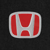 Lloyd Luxe Front Carpet Mats for '80-81 Honda Accord W/Red on Black Honda H Logo