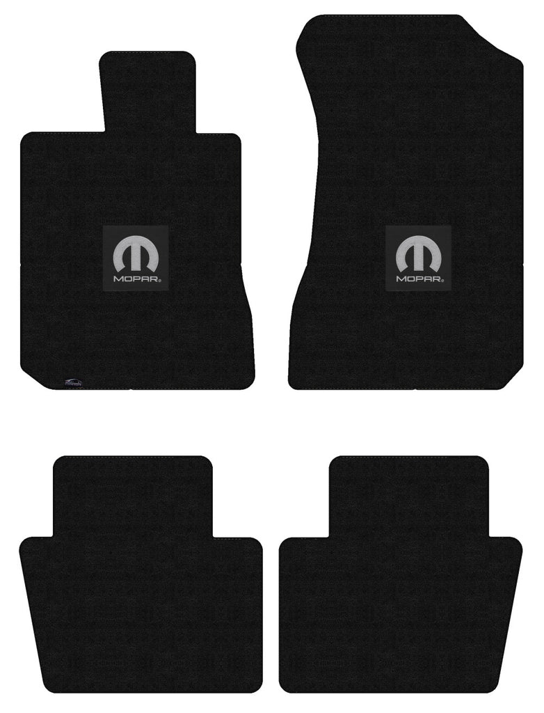 Lloyd Luxe Front & Rear Carpet Mats for '93-94 Dodge Colt W/Black M-Mopar Logo