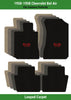 Lloyd Classic Loop Front & Rear Mats for '58 Chevy Bel Air W/Red on Black SS 396