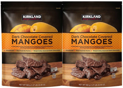 2 Bags Kirkland Dark Chocolate Covered Mangoes 20.46 Oz Each New Free Shipping