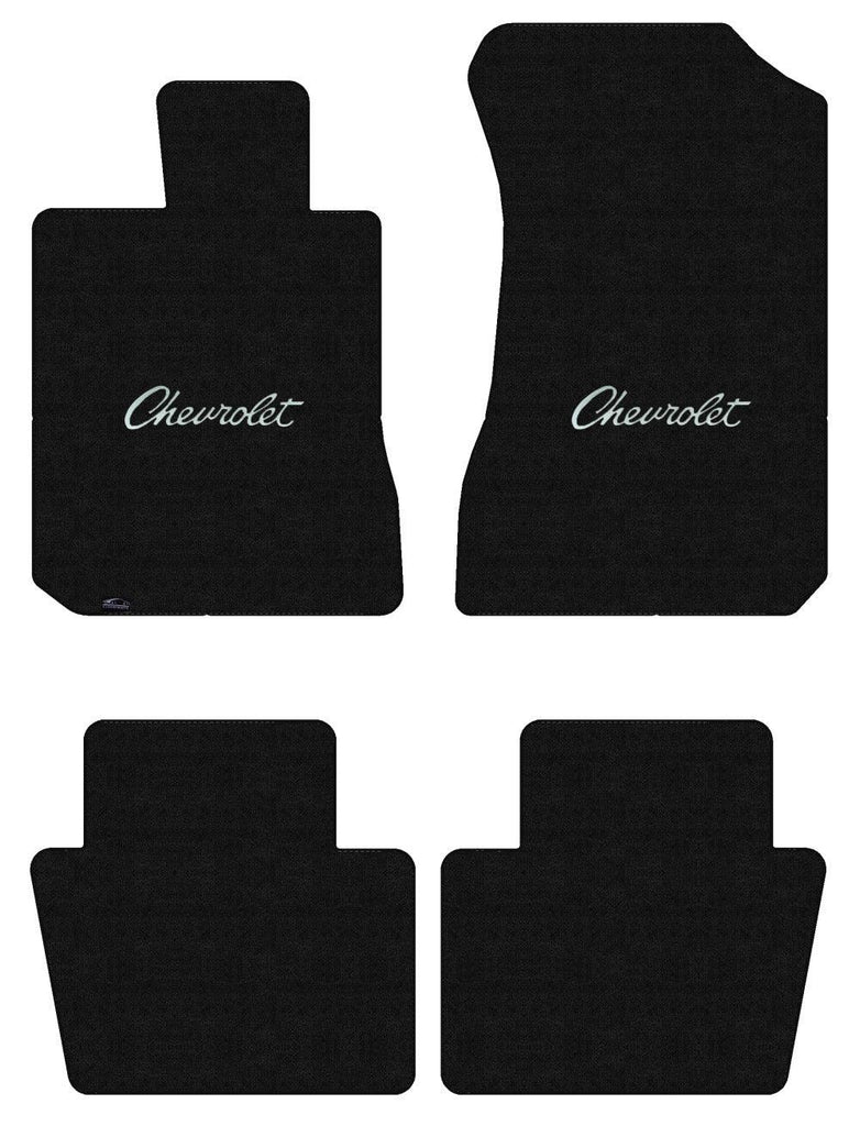 Lloyd Luxe Front & Rear Carpet Mats for '58 Chevy Bel Air W/Silver Chevy Letters