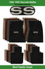 Lloyd Ultimat Front & Rear Mats for '68-69 Chevy Malibu W/Silver on Black SS