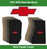 Lloyd Ultimat Front Carpet Mats for '95-03 Chevy Blazer W/Red Chevy Bowtie 1