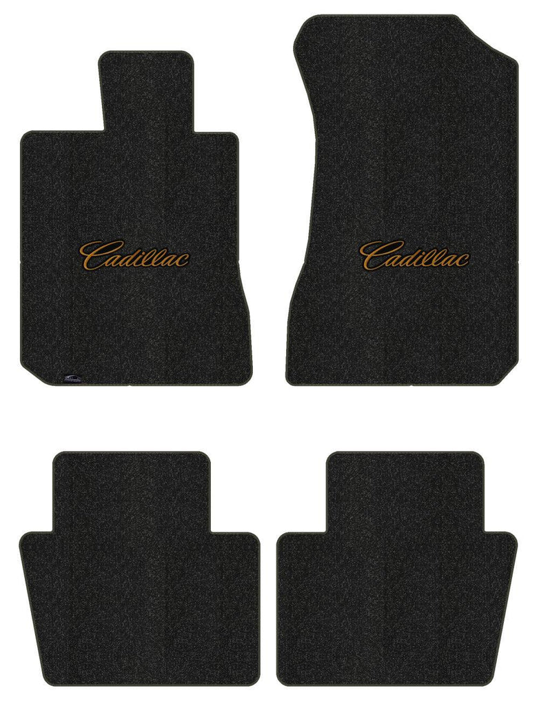 Lloyd Berber Front & Rear Mats for '80-85 Fleetwood W/Gold on Black Cadillac