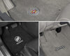Lloyd Luxe Front Mats for '80-85 Fleetwood W/Cadillac Crest 2 Silver on Black
