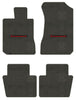 Lloyd Velourtex Front & Rear Mats for '58 Chevy Biscayne W/Red on Black Chevy