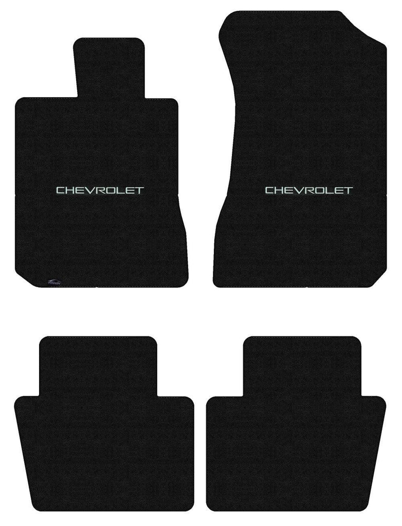 Tapetes Delanteros Y Traseros Lloyd Luxe Para Chevy Lumina 90-94 Con Chevy Plateado En Negro