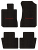 Lloyd Berber Front & Rear Mats for '58 Chevy Biscayne W/Red on Black Chevy