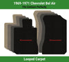 Lloyd Classic Loop Front Mats for '69-71 Chevy Bel Air W/Red on Black Chevy