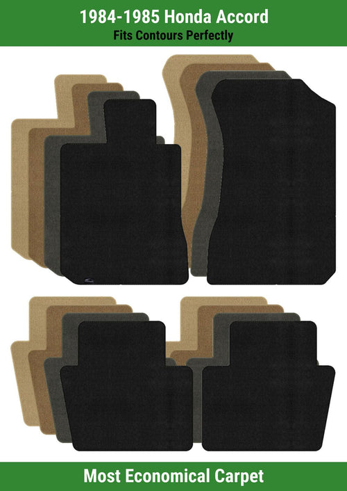 Lloyd Velourtex Front & Rear Row Carpet Mats for 1984-1985 Honda Accord