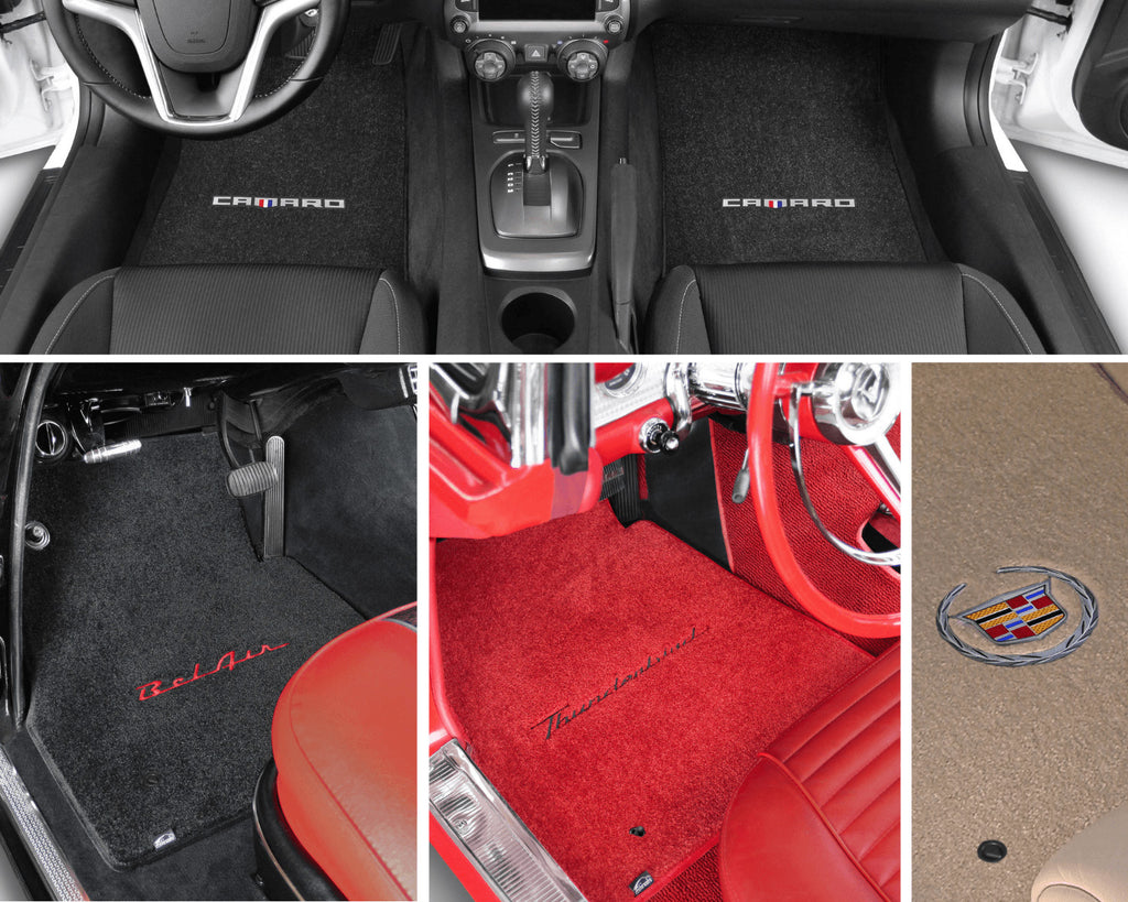 Lloyd Ultimat Front Carpet Mats for '68-69 Chevy Malibu W/Red on Black SS Logo