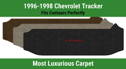 Lloyd Luxe Small Cargo Carpet Mat for '96-98 Chevy Tracker W/Chevy Red on Black