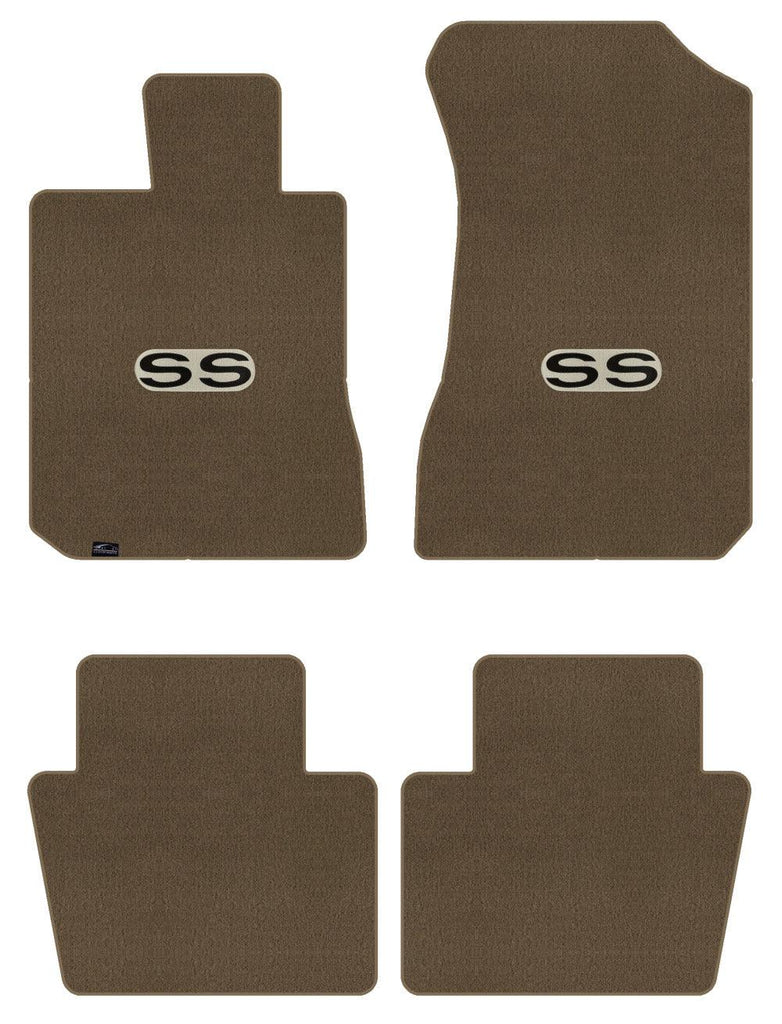 Lloyd Velourtex Front & Rear Mats for '69-71 Chevy Impala W/Black on Silver SS