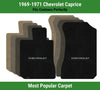 Lloyd Ultimat Front Carpet Mats for '69-71 Chevy Caprice W/Chevy Silver on Black